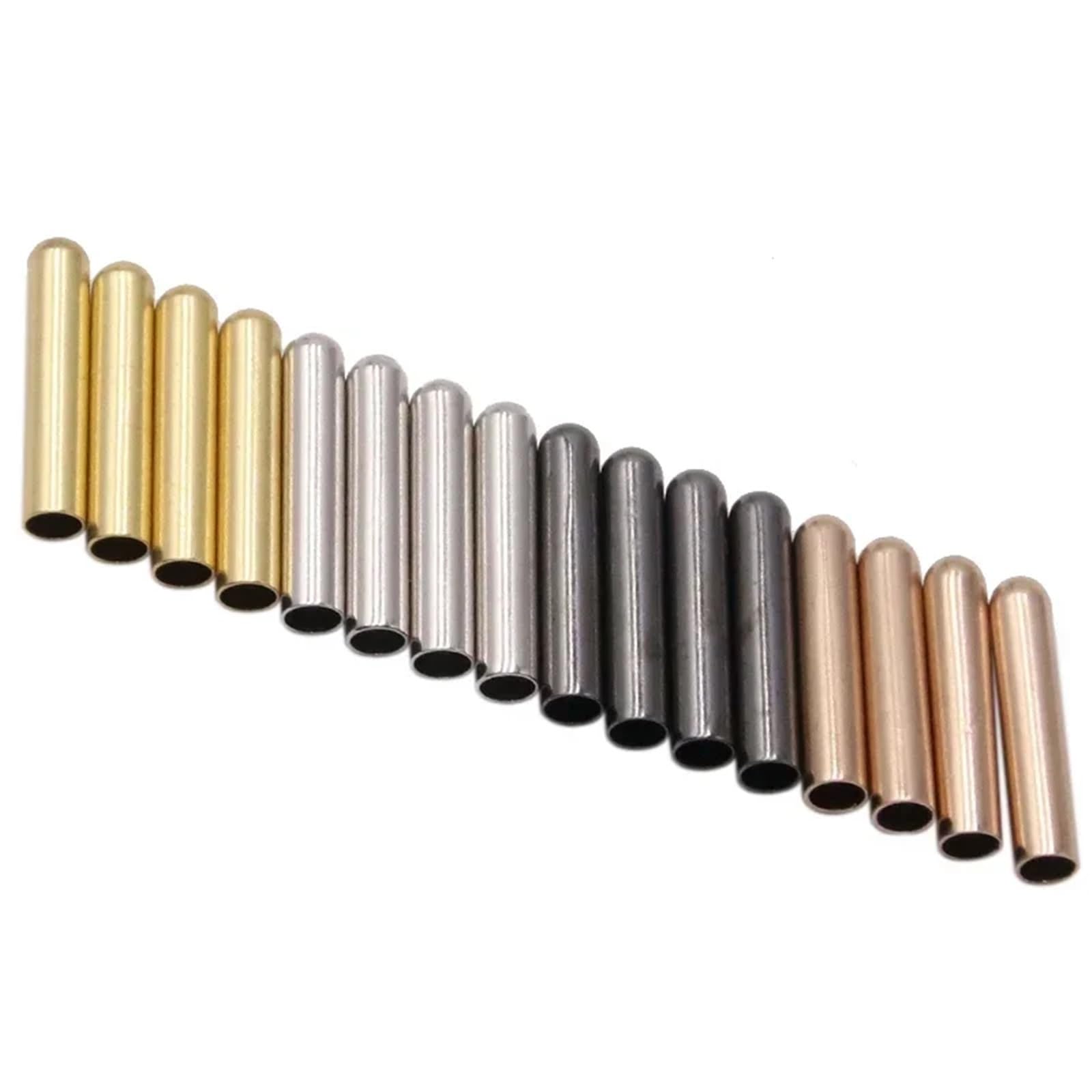 Zaślepki do sznurka, 100 szt., 4,3 x 22 mm, akcesoria do butów, DIY, sznurowadła, koronkowe końcówki do butów, wymienna głowica do sznurowadeł, agletów (3507 czarny pistolet)