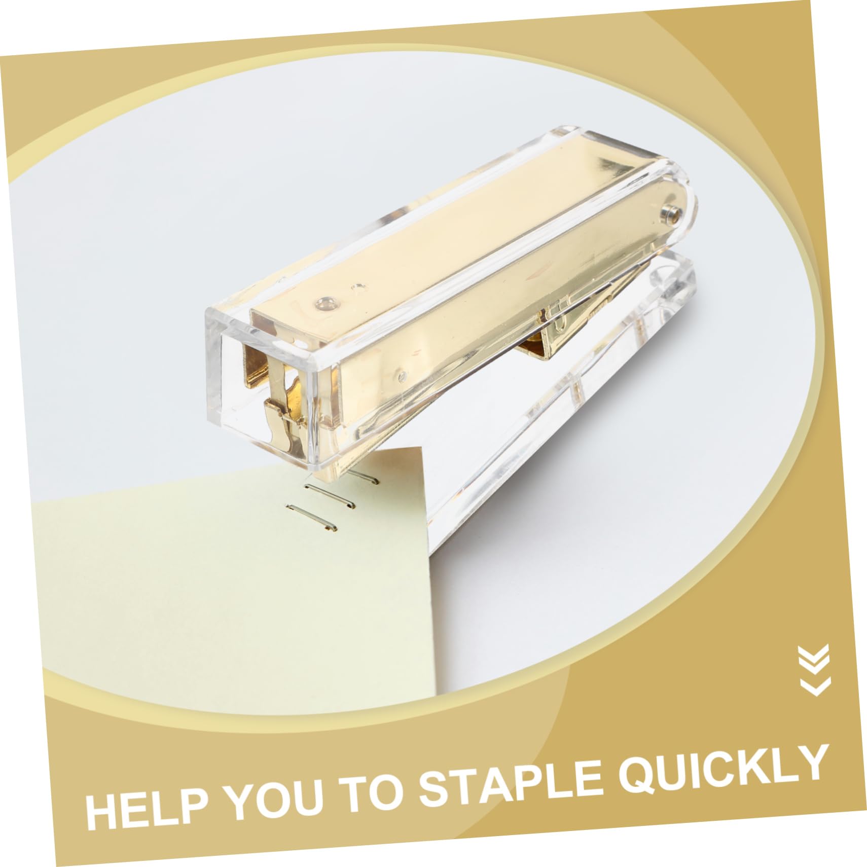 ARTIBETTER 5 Piezas engrapadora Graplers de servicio pesado oficina de grapadoras de la oficina clara Traplants de escritorio Acrílico Dorado