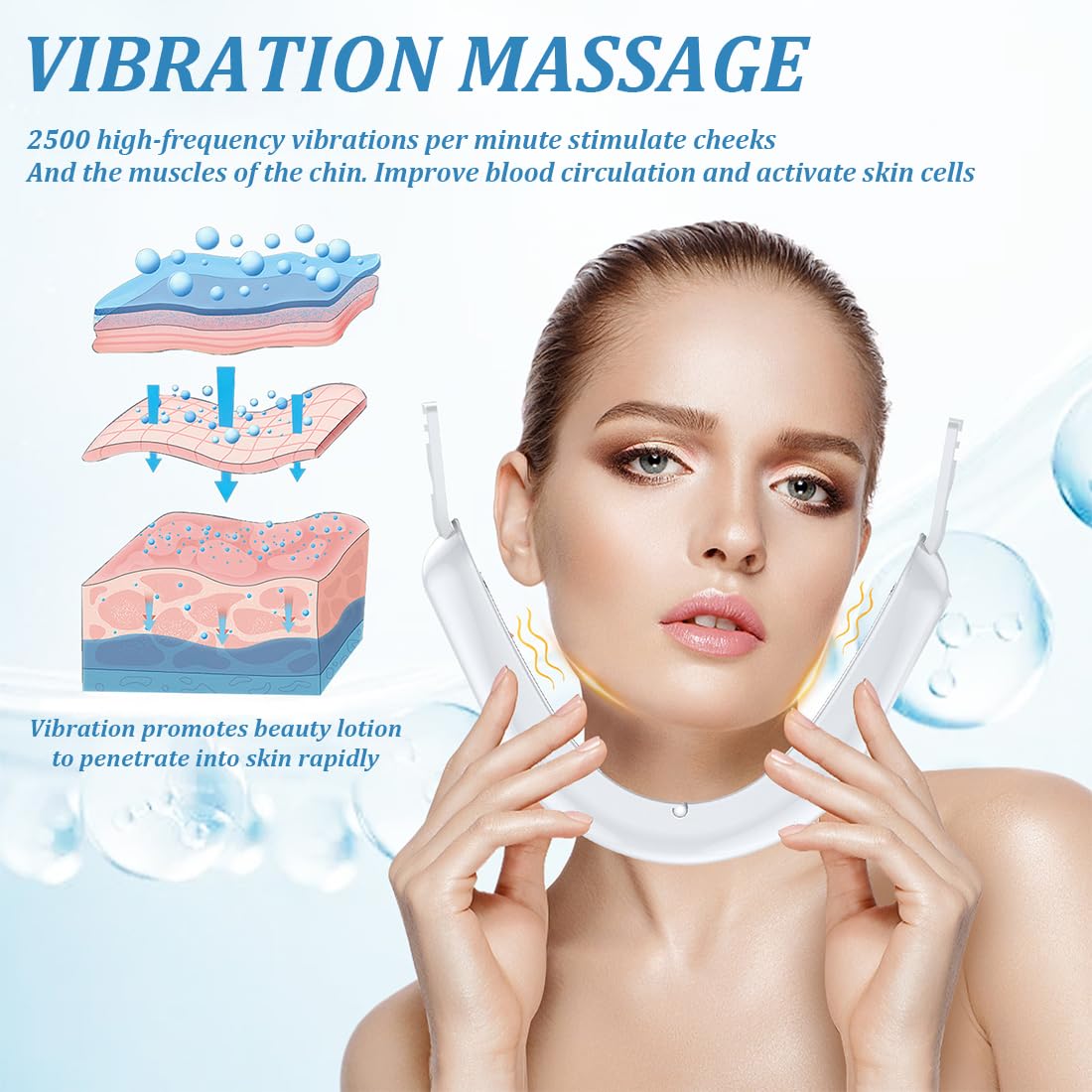 V-Face Shaping Massager électrique gaine visage double menton appareil Appareil Anti Rides Visage Appareil Raffermissant Visage Réglable 6 modes