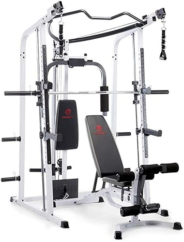 Miniatura 8 de Marcy Smith Cage Workout Machine Full Body StrengthTraining Home Gym Equipment System with Leg Developer, Press Bar, PEC Deck, and Squat Rack