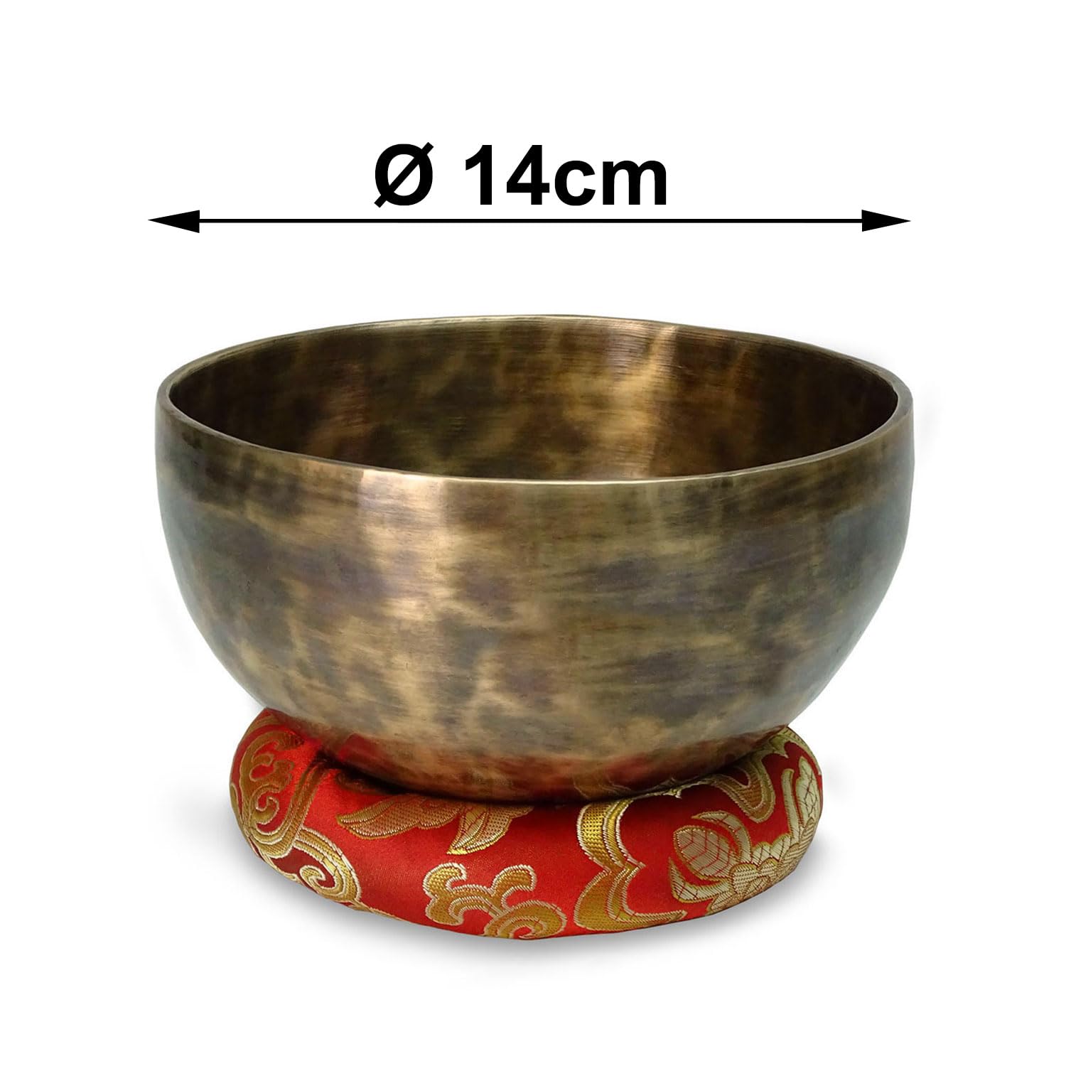 keepdrum Campana tibetana in bronzo, 14 cm