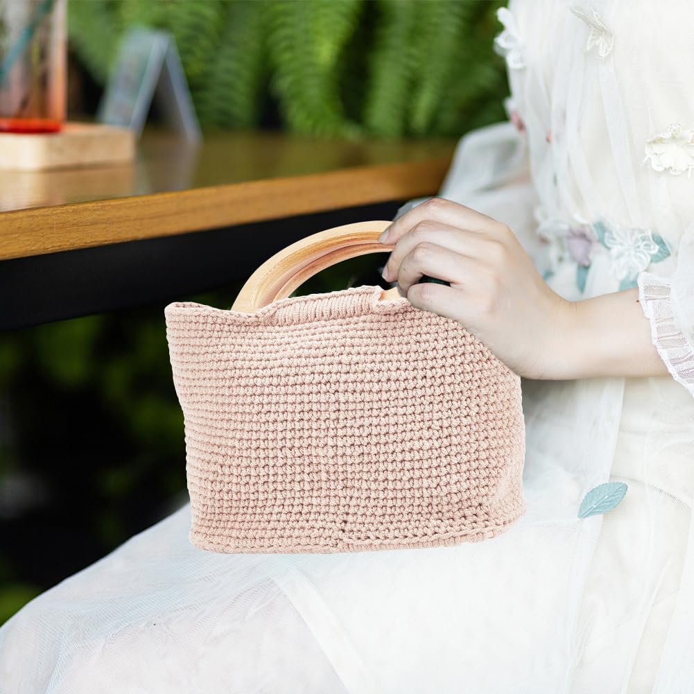 FREEBLOSS Borse Uncinetto Kit Borse Uncinetto Marrone Kit Uncinetto Kit Uncinetto Principianti Kit Uncinetto Completo Crochet Kit Kit Borsa Uncinetto Fai Da Te Kit Uncinetto Adulti con Istruzioni