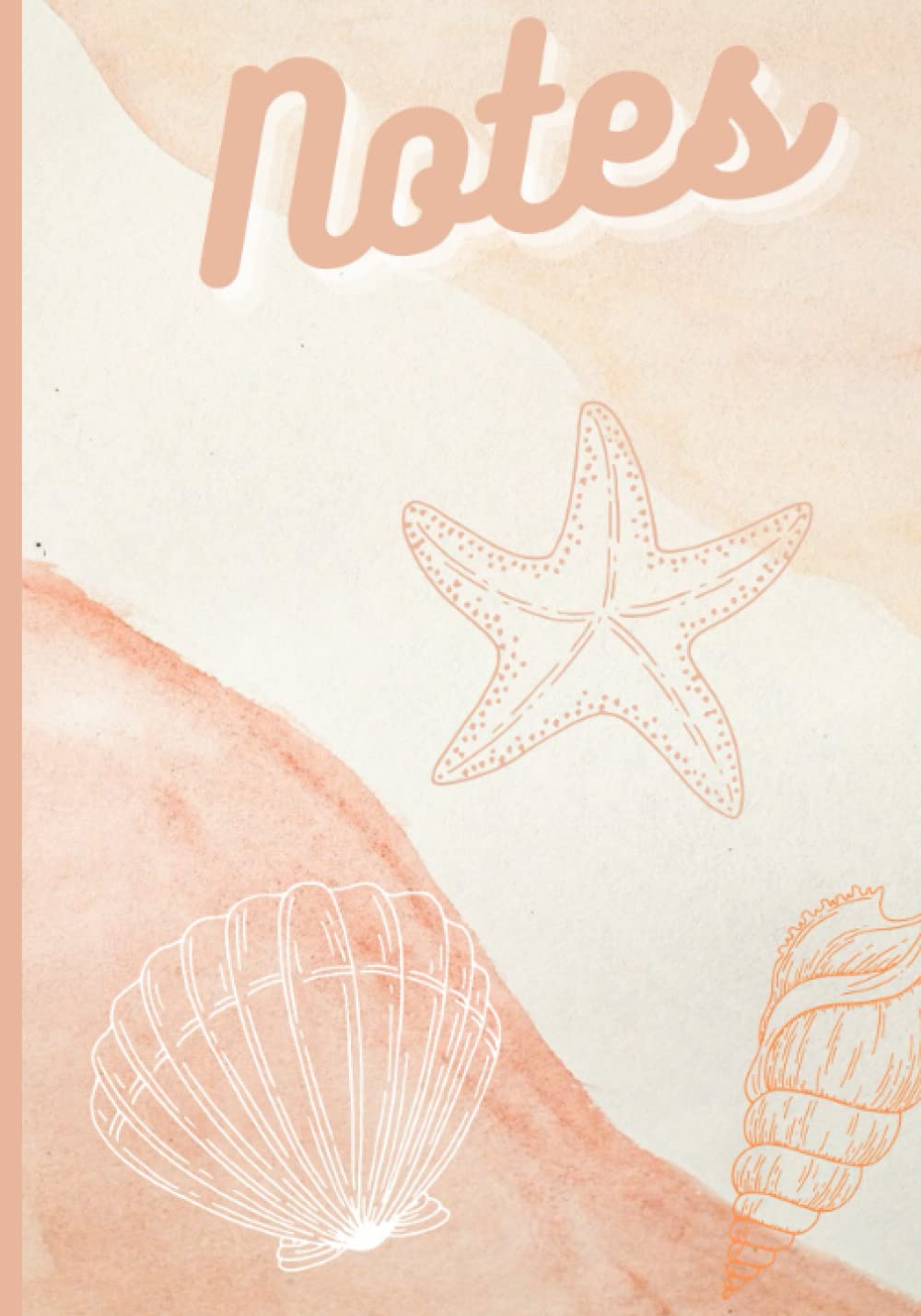 Cute Shell Beach Vibes Notebook - to keep organised 196 pages: 7 x 10 in (17.78 x 25.4 cm)