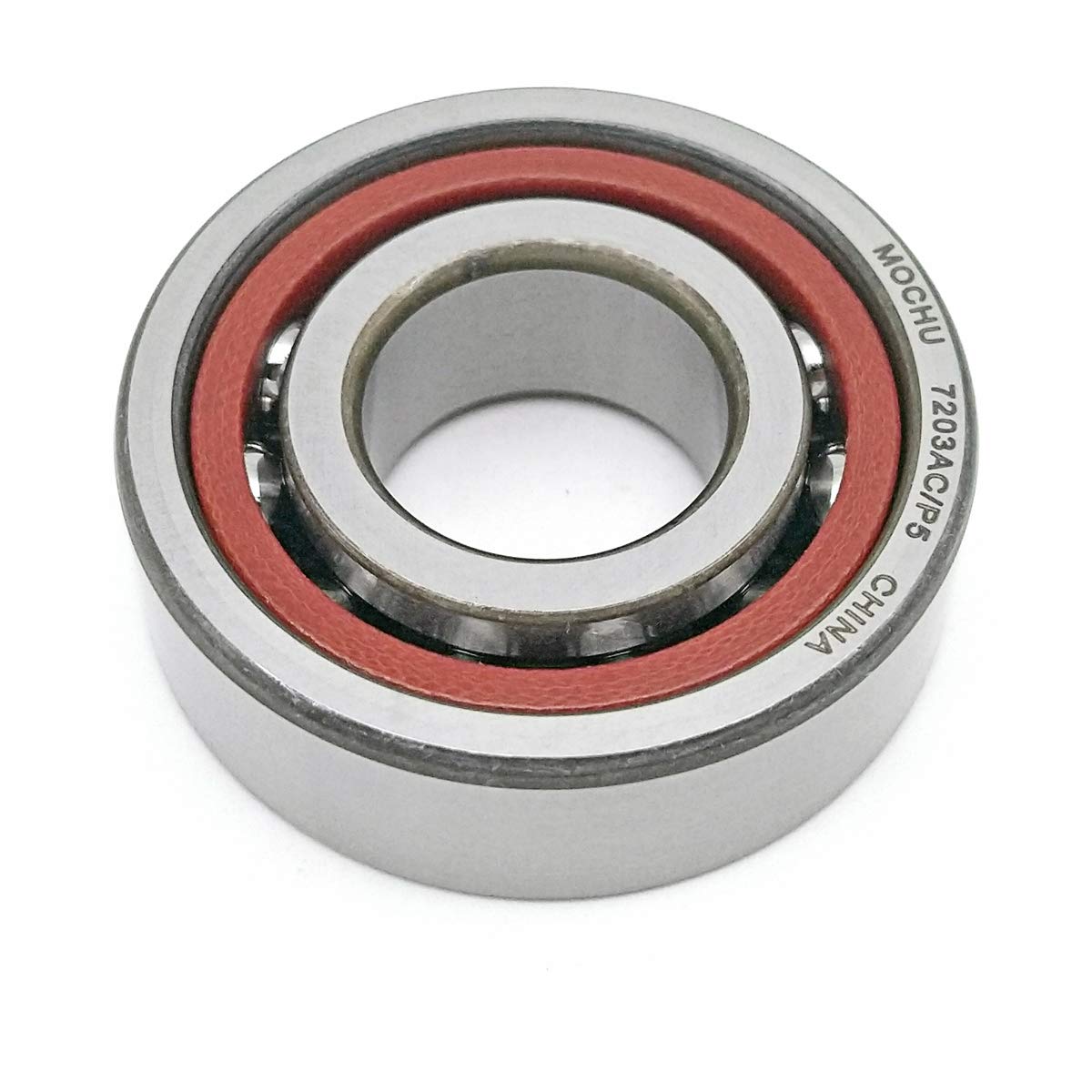 MOCHU 7203 7203AC/P5 7203AC 17X40X12 Angular Contact Ball Bearing, ABEC-5, 25° Contact Angle, Metric, 17mm ID, 40mm OD, 12mm Width, Single Row, Open