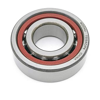 MOCHU 7203 7203AC/P5 7203AC 17X40X12 Angular Contact Ball Bearing, ABEC-5, 25 Contact Angle, Metric, 17mm ID, 40mm OD, 12mm Width, Single Row, Open