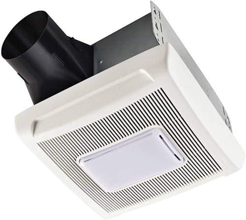 Miniatura 2 de Broan-NuTone Ventilador de ventilación A70L con luz e instalación en la habitación, 70 CFM, esmalte pintado blanco 2.0 Sones
