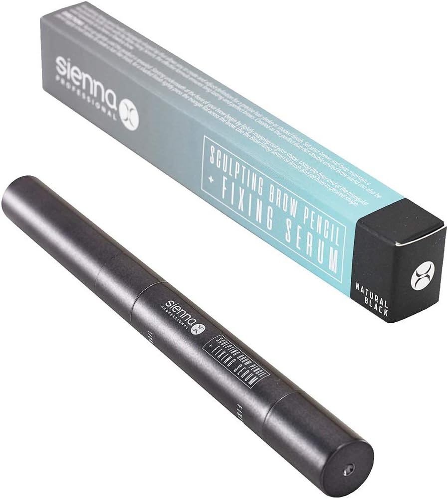 Sienna XSculpting Brow Pencil. Professional Makeup Micro Eyebrow Pen With Setting Gel Serum. Long Lasting Perfect Matte Brows. High Pigment, 3 Shade Range Of Brow Pens For Women. (Natural Black)