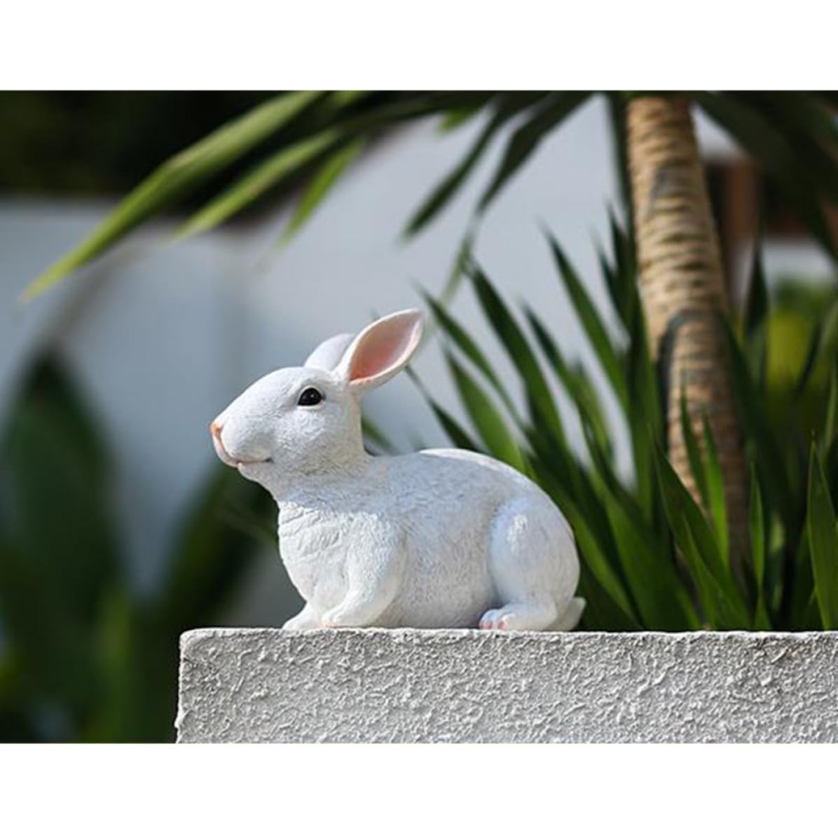 Toyvian Resina Figura de Conejito de Color Claro para Balcón y Hogar
