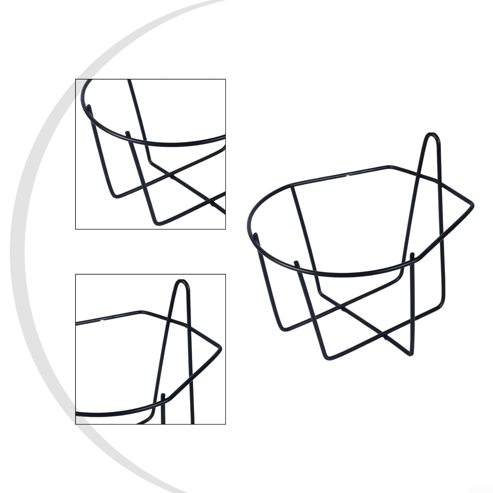 Juego de 3 soportes de pared de hierro negro para macetas, Polisheh de forma segura, perfectos para balcón, jardín y decoración de interiores