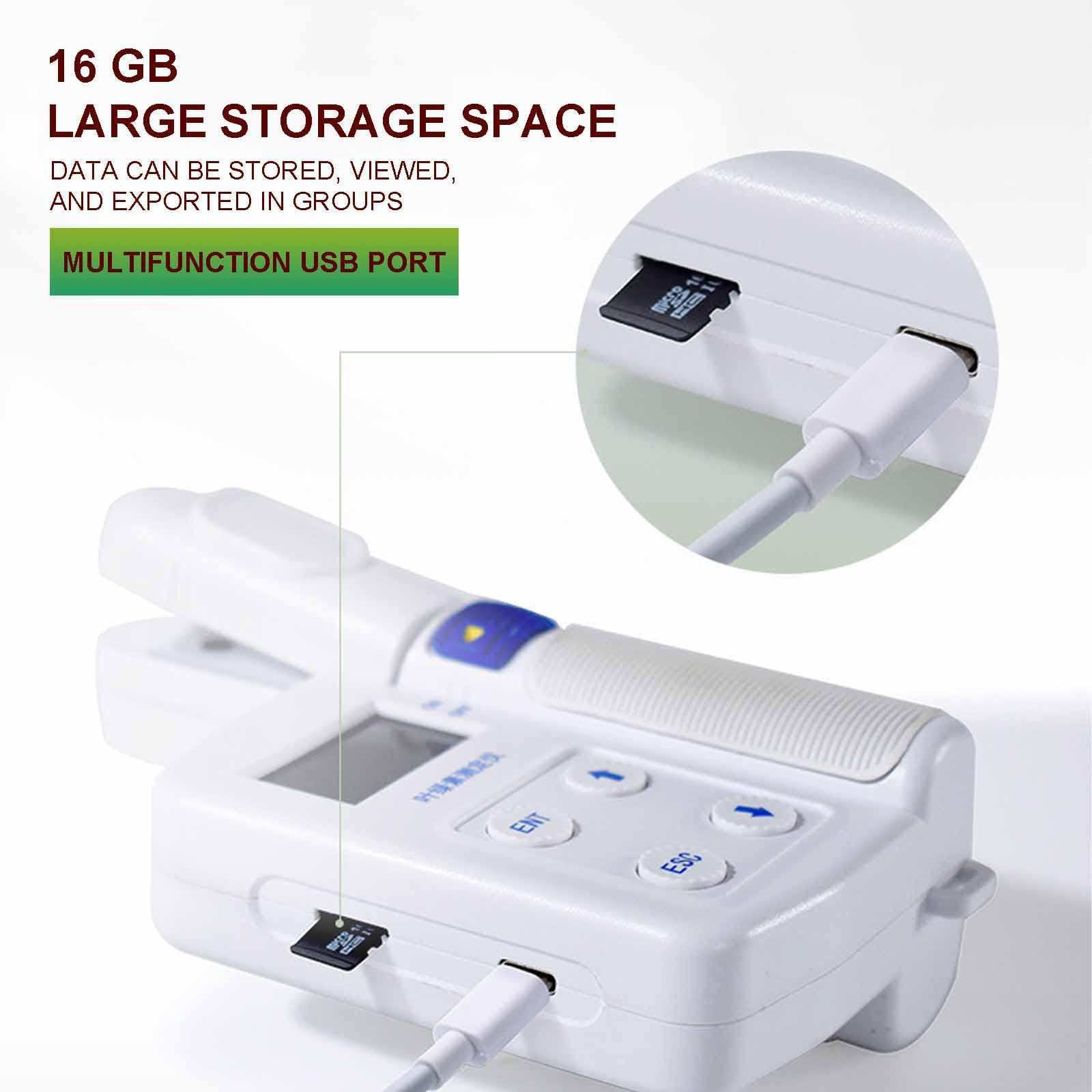 Chlorophylle Portable - Plage De Mesure SPAD De 0,0 À 990,99 %, Détection Rapide Des Plantes En 0,8 s, Stockage De Données De 16 Go Et Interface USB, Sélectionnable En Chinois Et En Anglais ,White