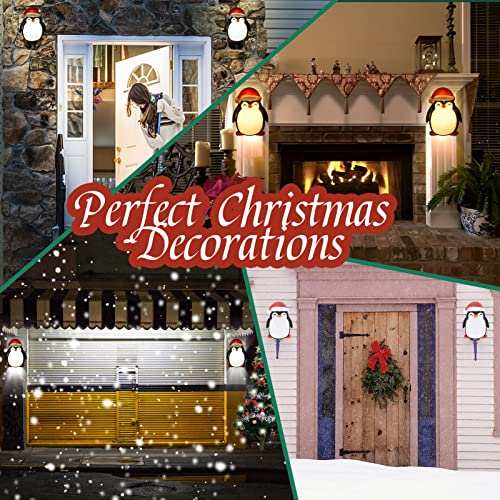 Bstge 2 Pack Christmas Penguin Porch Light Covers, Waterproof Lampshades, Fits Various Standard Outdoor Lights, Christmas Penguin Outdoor Decorations For Garage, Porch, Front Door #TOP5
