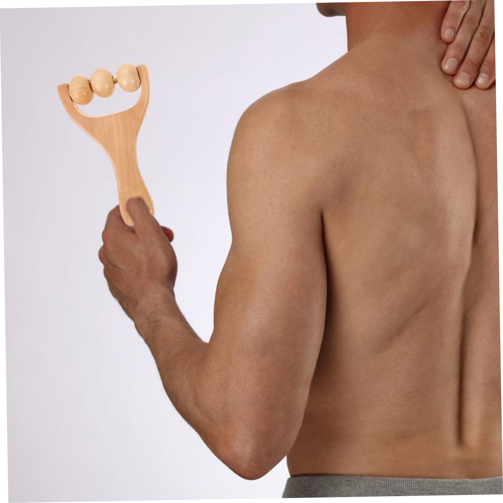 Rodillo Masajeador Facial Rodillo De Masaje Muscular Madera Natural Pies Manos Músculos