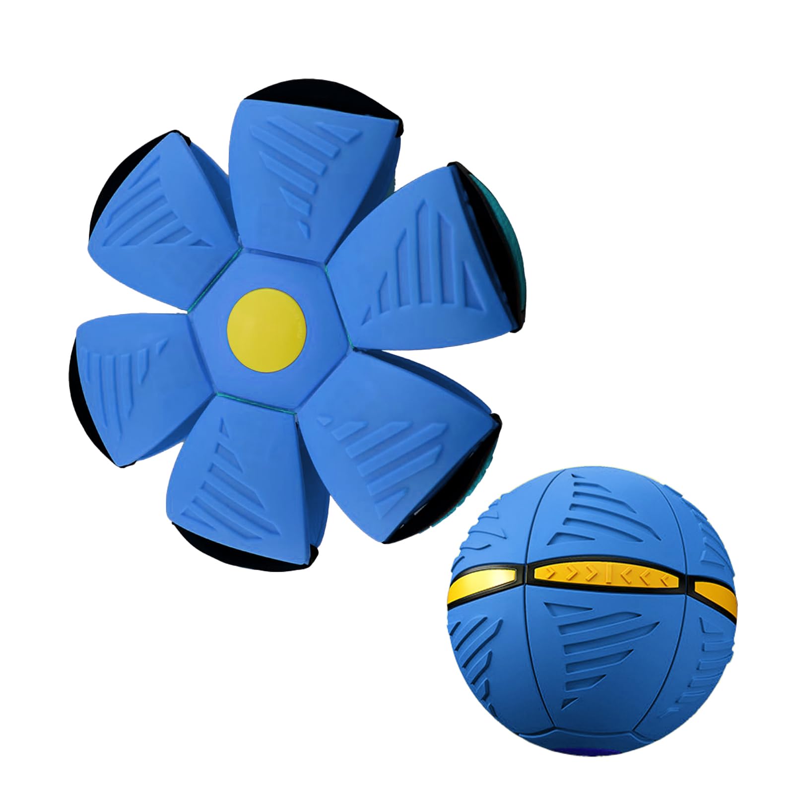 YZZT 2PCS UFO Pet Flying Saucer Ball Portable Flying Toys Creative Fly Saucer Stomp Magic Balls Magic Frisbee Dog Toy Ball Easily Switch Between Sphere and UFO Shapes for Family Fun