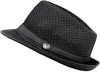 The Hat Depot Crushable Mesh Fedora Hat - Lightweight Breathable Unisex Sun Protection, One Size Fits Most