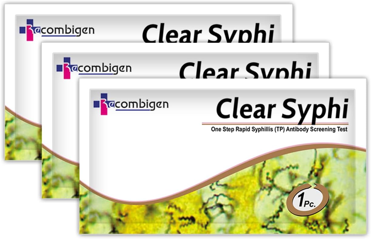 Recombigen Syphilis Test Kit (Serum), Antigen Rapid Test Kit | 3 Test Per Pack |