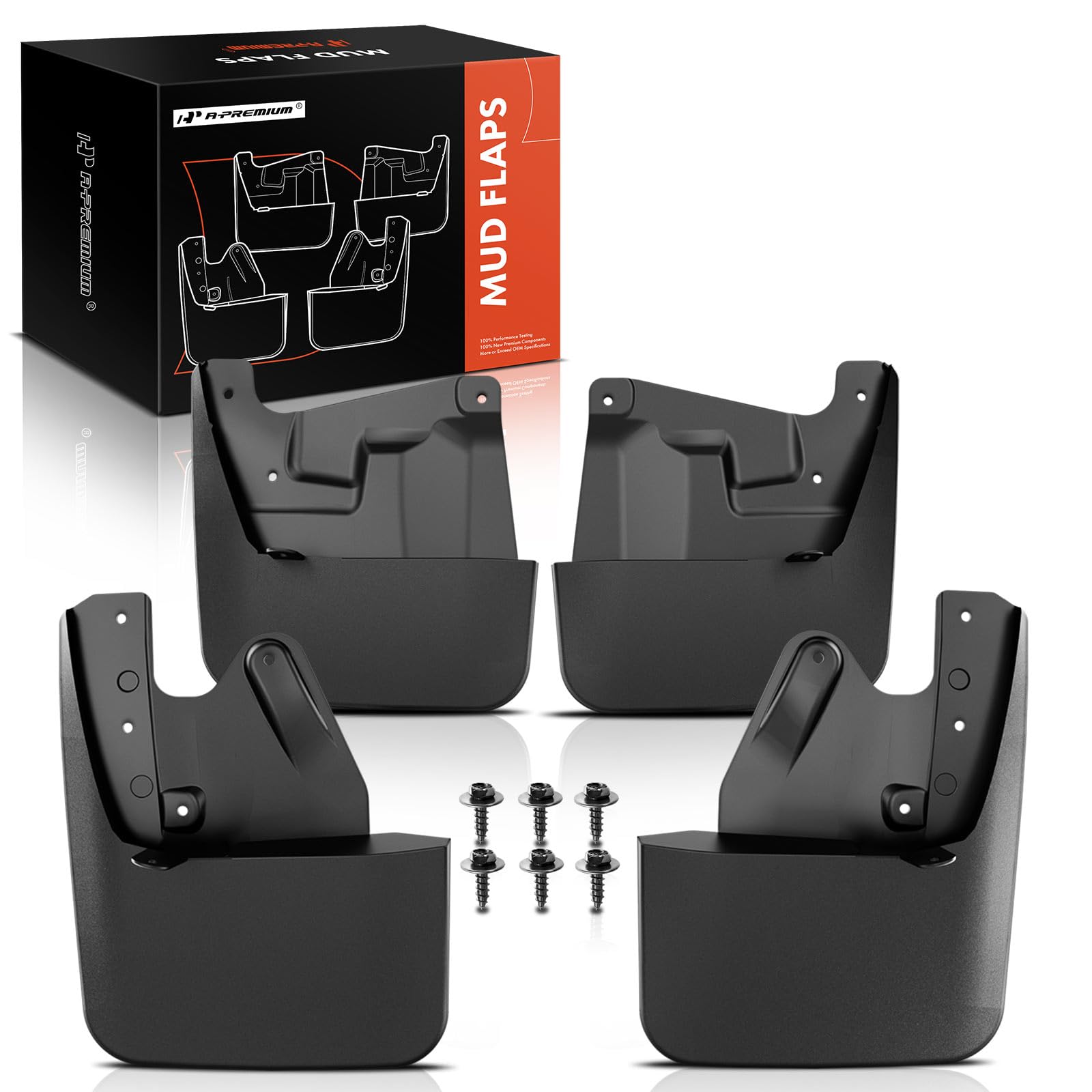 A-Premium Mud Flaps Compatible with Toyota Tundra 2022 2023 2024 2025 2026, Splash Guards Mudguards with Hardware Accessories, (Not fits SR Models), No Drilling Required, Front & Rear, Set of 4-PC