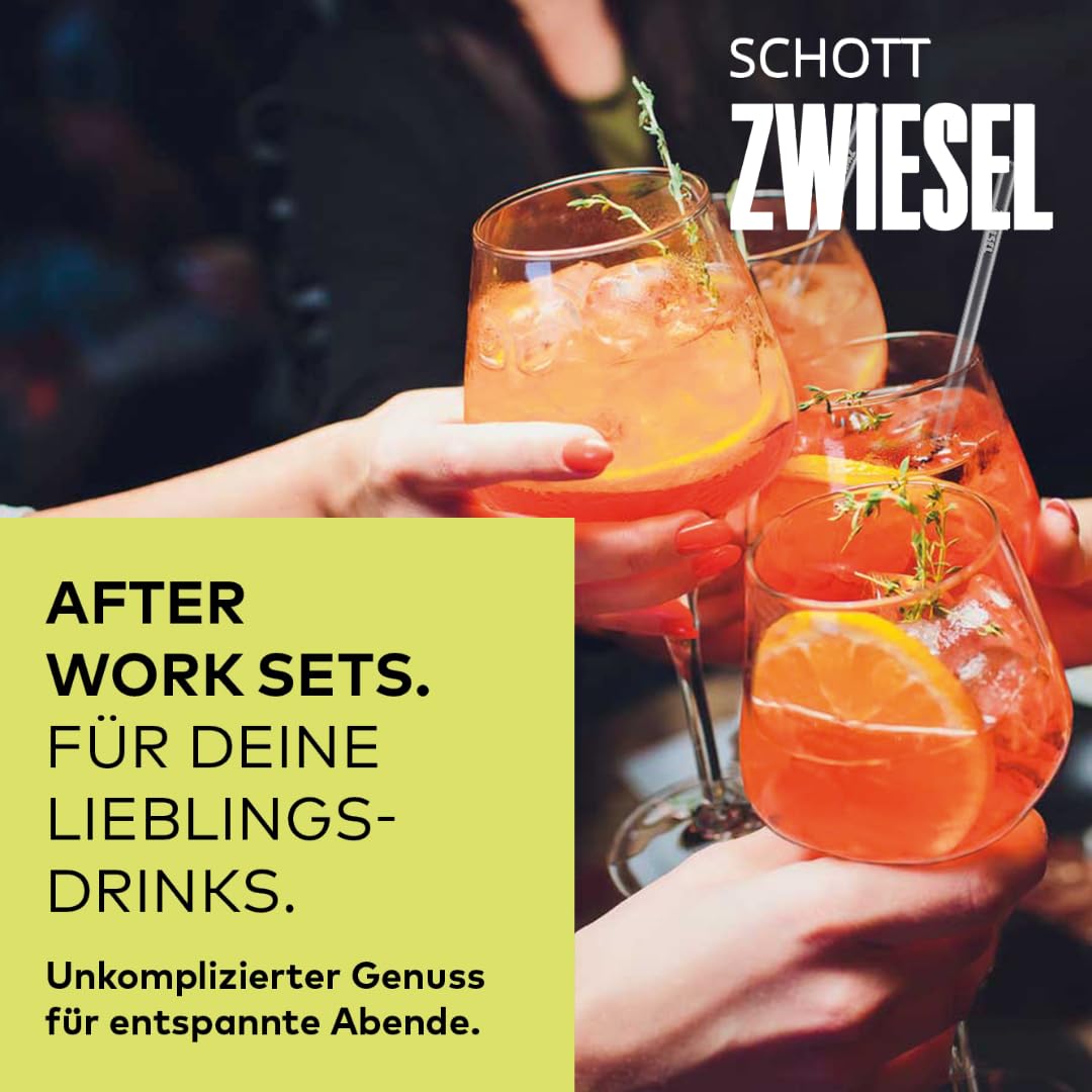 SCHOTT ZWIESEL After Work Set Cocktails (4 Gläser + 4 Halme)