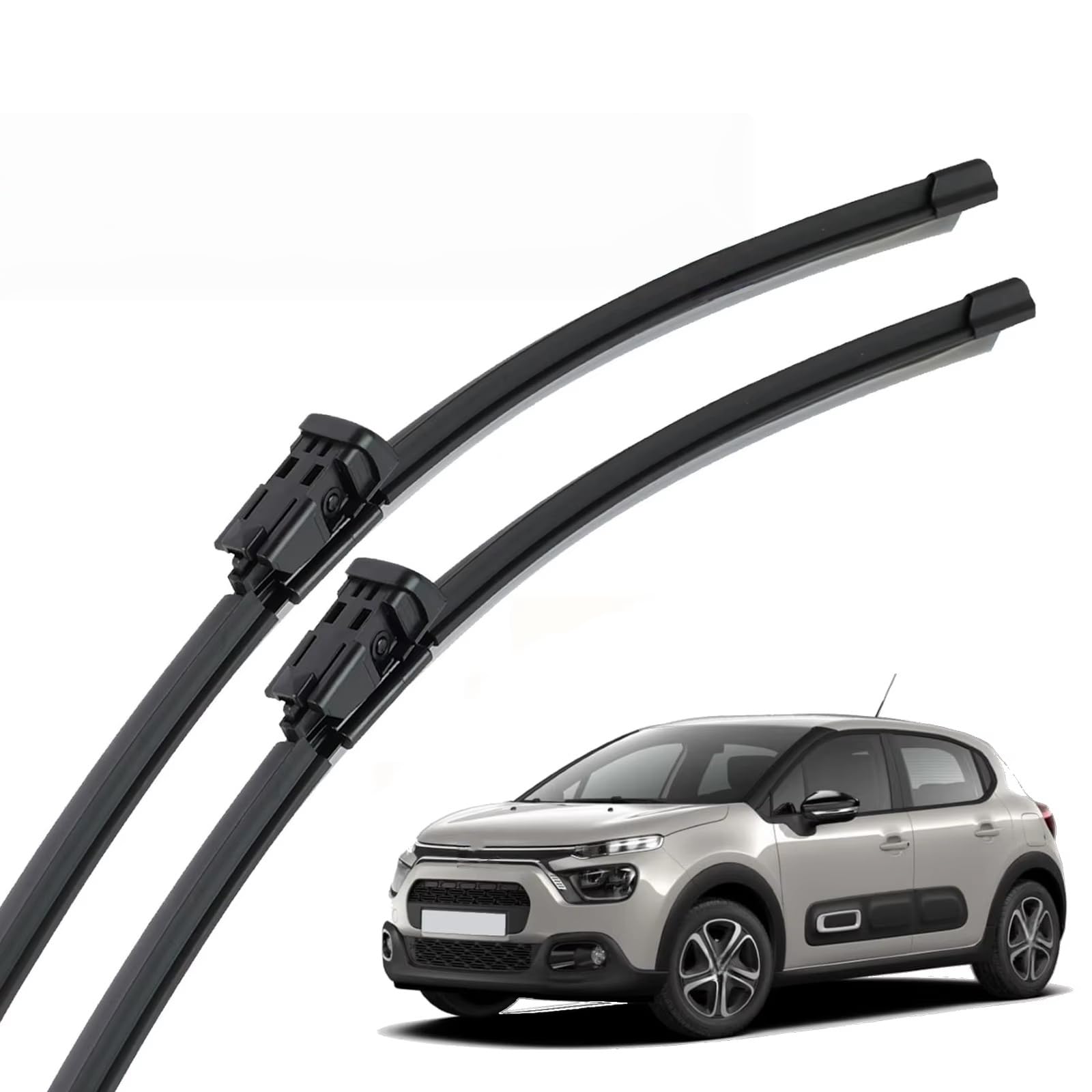 PAPEP Windscreen Wiper Blades for Citroen C3 MK3 2016-2023 26"+16", Front Replacement Wipers OEM Quality Water Repellent Rubber Automotive Windshield