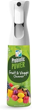 Fruit & Veggie Cleaner Spray, Produce Wash for Fruits, Vegetables, Herbs & Greens, Probiotic Enzyme & Coconut Based Food Cleaner for Meal Prep, Kitchen Use, 10 oz