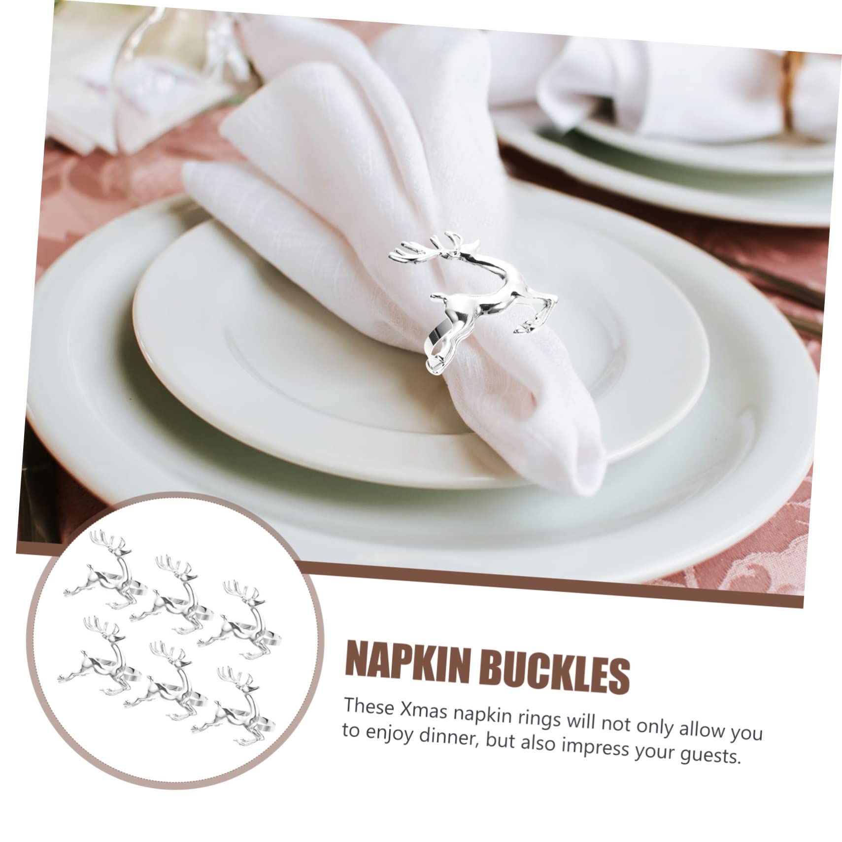 TOPBATHY 30 Pz Portatovaglioli natale decorazioni tavola portatovaglioli natalizi decorazioni per tovaglioli anello decorativo tovagliolo decorazioni natalizie arredamento lega