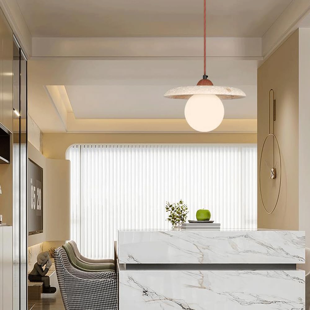 Einkopf-Kronleuchter mit G9-Lichtquelle, personalisierter Marmor-Pendellampenschirm, Hängeleuchte für die Unterputzmontage, Dekorationsleuchten für Wohnzimmer, Schlafzimmer und Esszimmer
