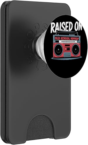 Criado en la vieja escuela HIPHOP Retro Boombox 80s Music Rap PopSockets PopWallet para MagSafe