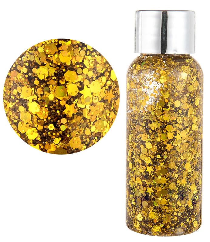 Body Glitter Gel, Face Glitter Body Glitter Liquid Eyeshadow, Face Hair Nail Glitter, Holiday Glitter Makeup (2)