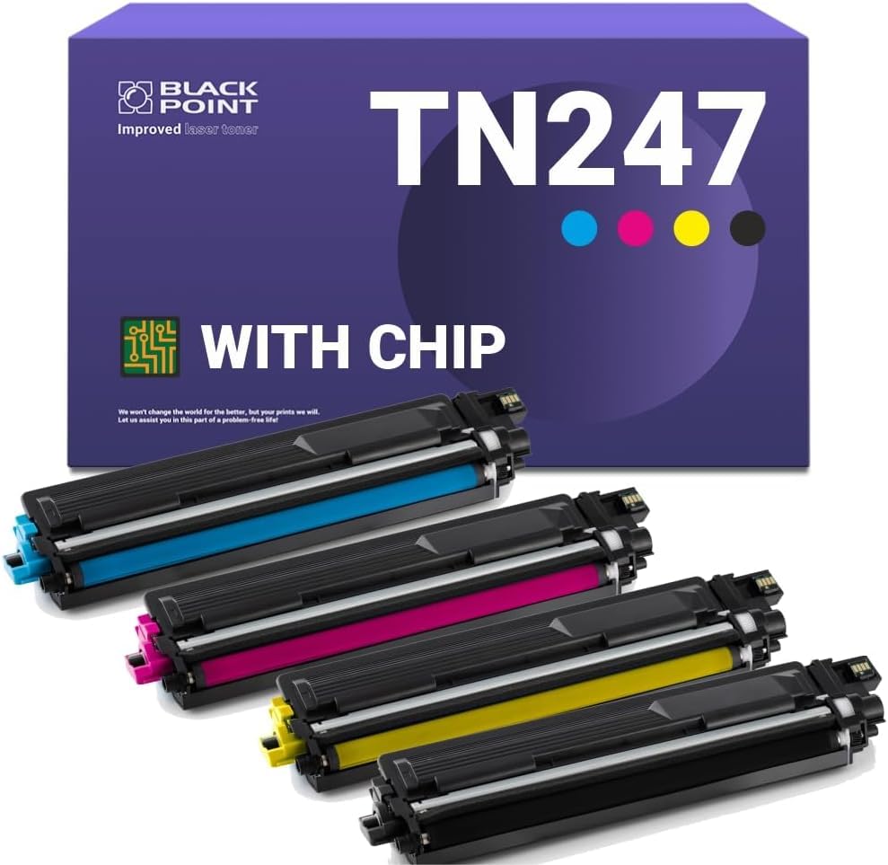 Toner TN243 TN247 Brother MFC-L3750CDW DCP-L3550CDW BLACK POINT lot de 4
