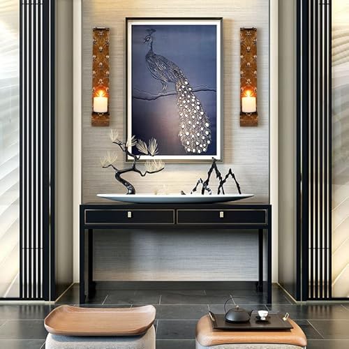 Trirocks Set Of 2 Wall Sconce Candle Holder 22.5''H Metal Candle Sconces Wall Decor For Living Room Bathroom Dining Room Office(Gold) #TOP3