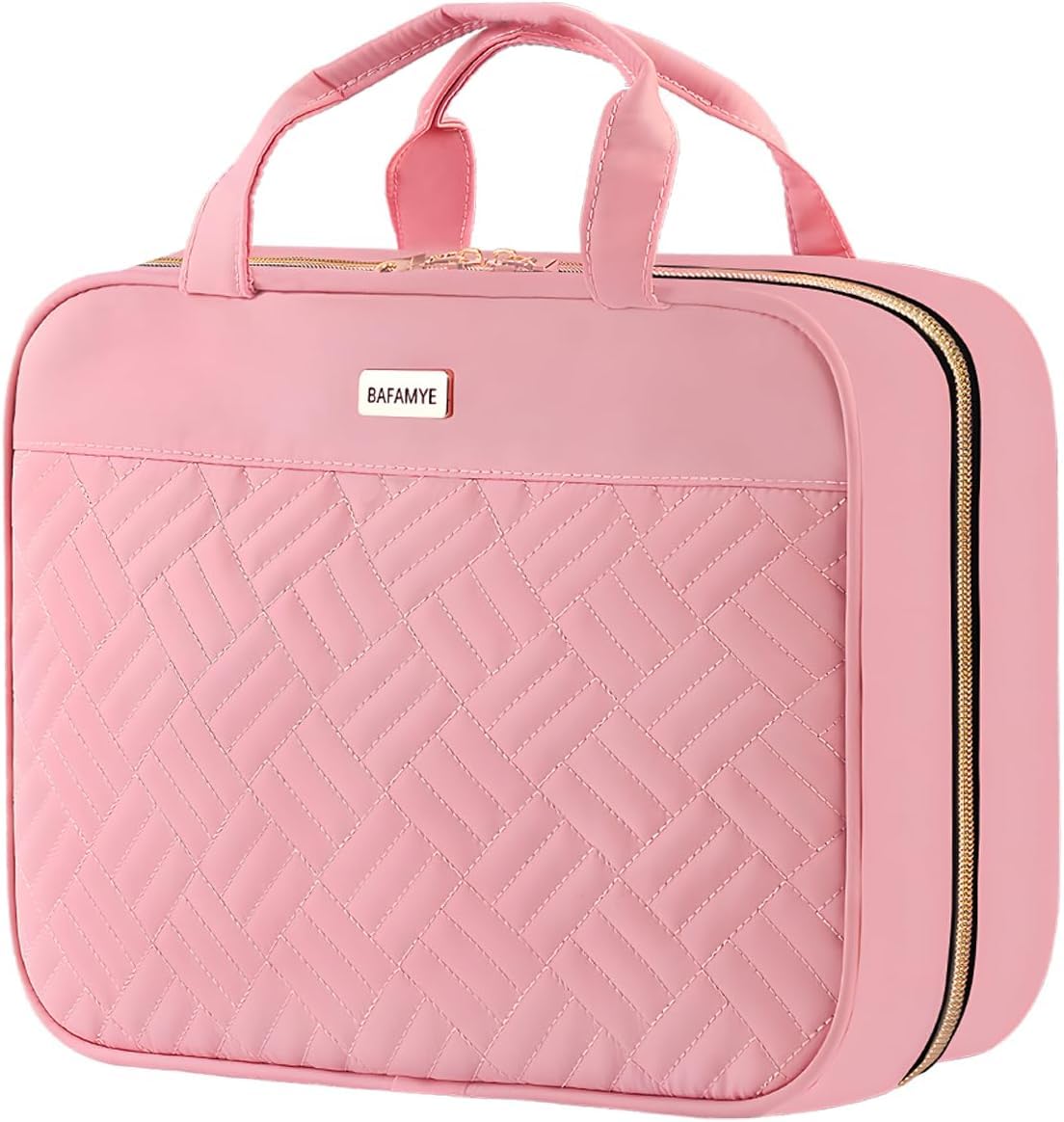 BAFAMYE Toiletry Bag Travel Bag with Hanging Hook, Water-Resistant Makeup Cosmetic Bag Organizer for Accessories, Full-Size Shampoo and Toiletries,