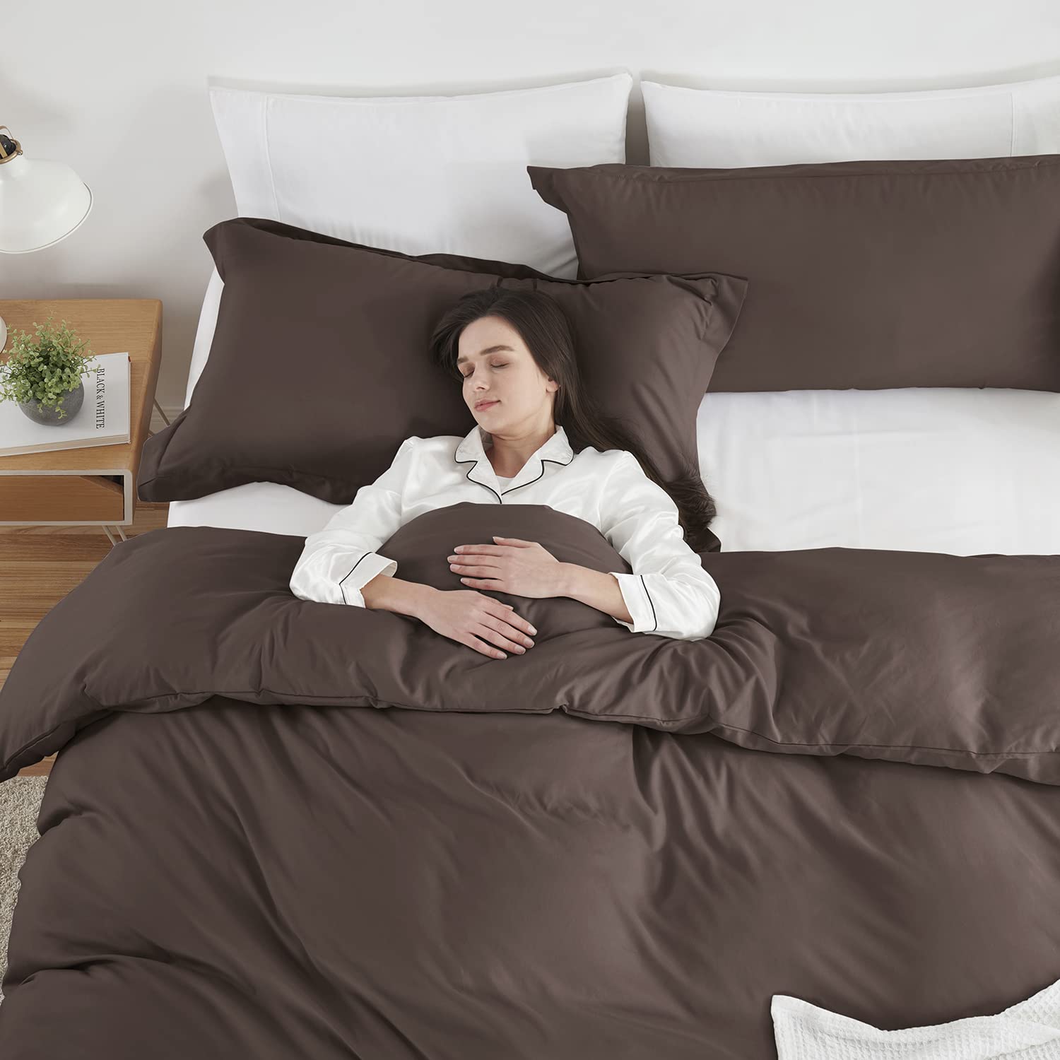 【gelato pique】 comforter cover 3set Amazon.com: Hearth & Harbor Chocolate Brown Duvet Cover King Size