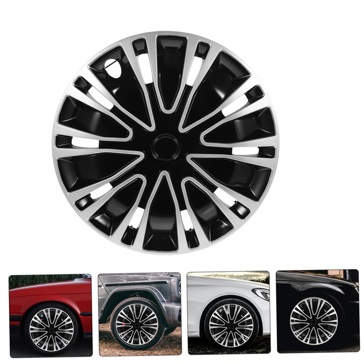 MAGICLULU Enjoliveurs de Moyeu de Roue Automobile en PP 12 Pouces Facile à Installer Lot de 2 Pièces, Protège et Décore Les Jantes de Voiture Universelles