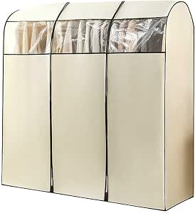 Amazon.com: LUNAIZHUO Clothes Rack Cover with Zipper, Fully Enclosed ...