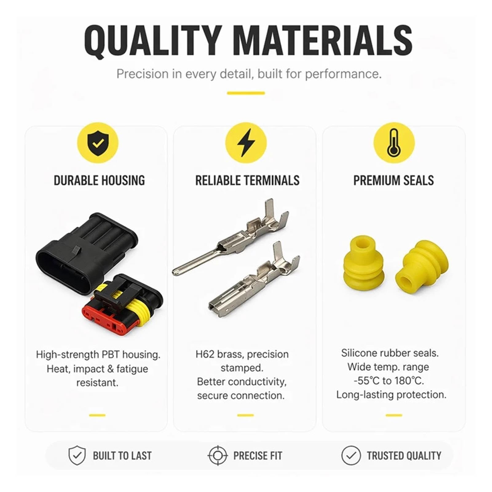 Waterproof Automotive Electrical Wire Connectors Kit 1-6 Pin Male Female Plug Socket Ratchet Crimping Tool