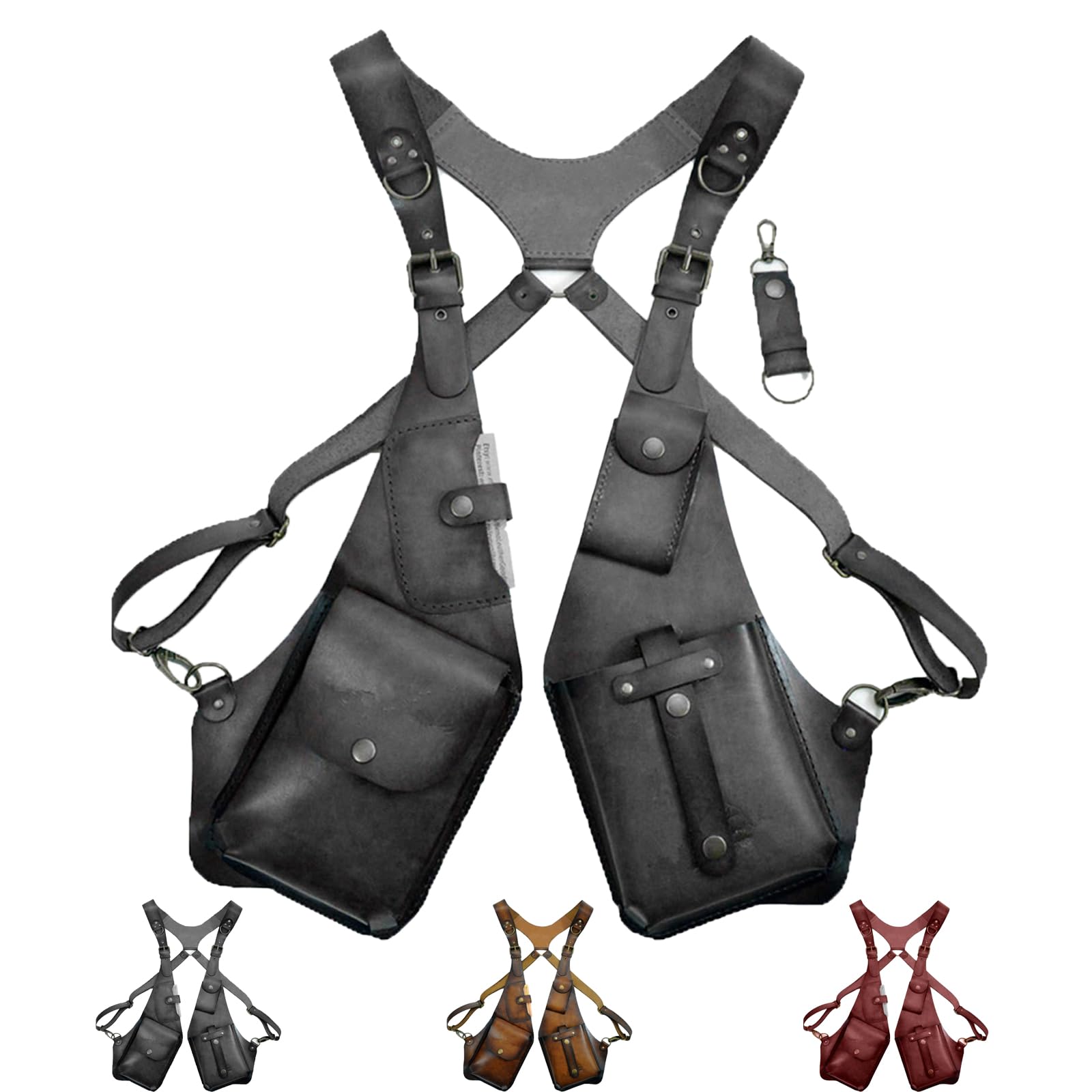 Kitcaxo Venator Anti-Theft Harness, Venator Anti-Theft Harness Wallet, Men Anti Underarm Shoulder Bag, Adjustable Pu Leather Strap Wallet