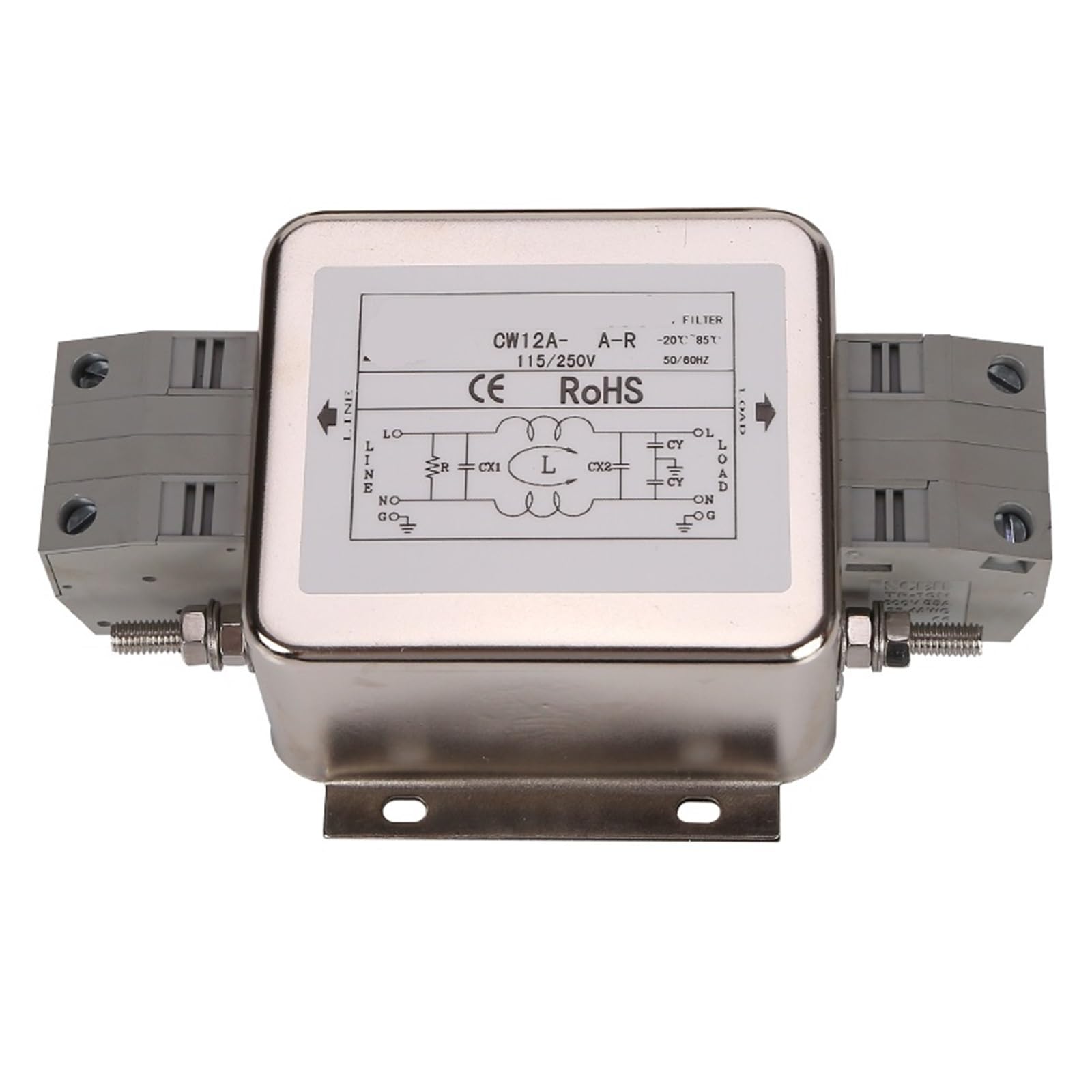 Filtro de potencia monofásico CW12A-50A-R con bloque de terminales de 220V