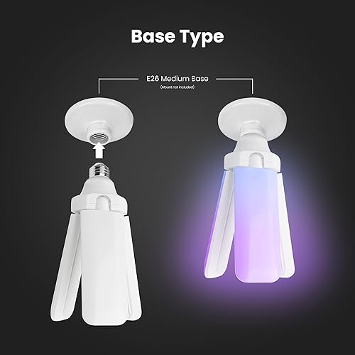 Miniatura 6 de Feit Electric Luz LED inteligente para garaje, panel RGBW, 3 paneles, WiFi 2.4 GHz, bombilla LED atornillada para tienda, funciona con Alexa y