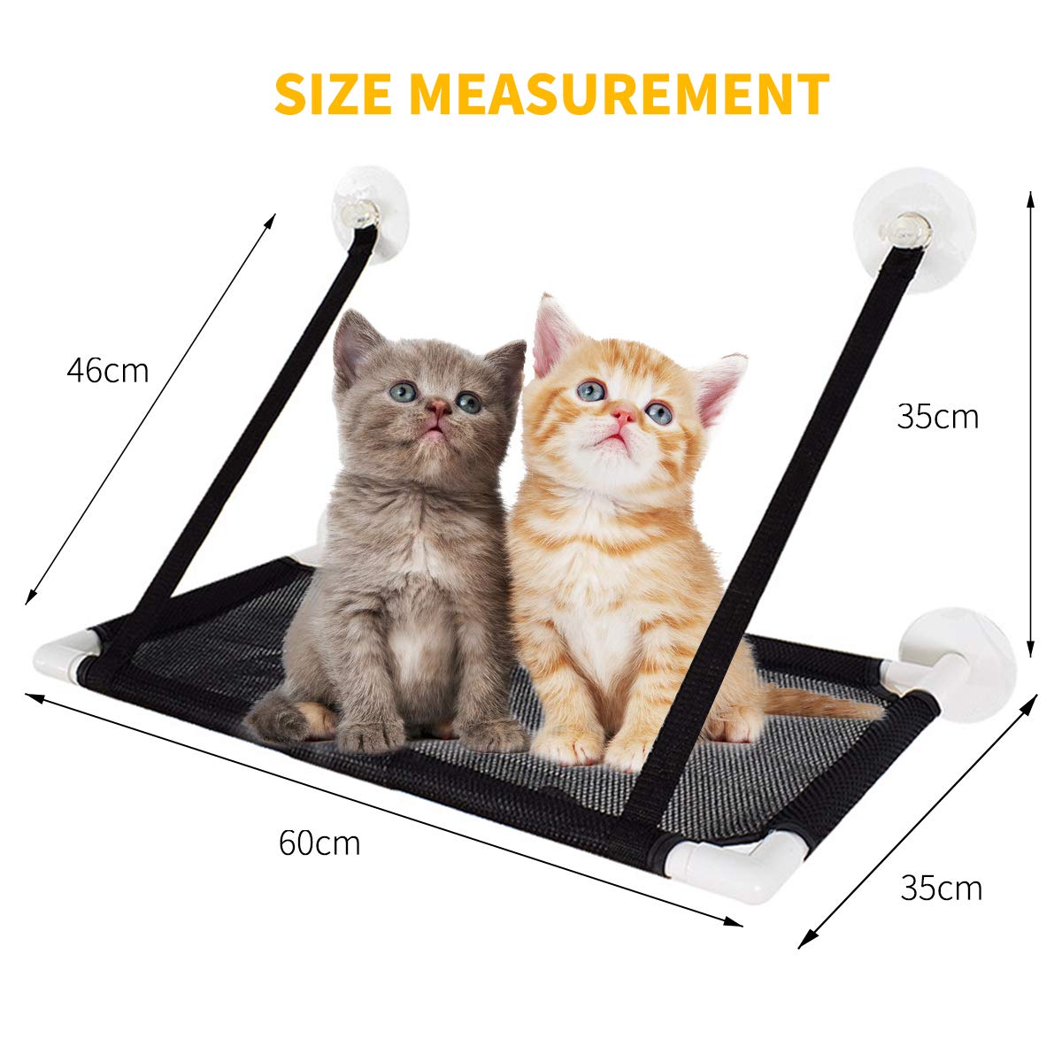 PETCUTE Hamac pour Chat hamac de fenêtre pour Chat Perche de Chat de fenêtre lit Chat Perchoirs de fenêtre pour Chats jusqu'à 10kg