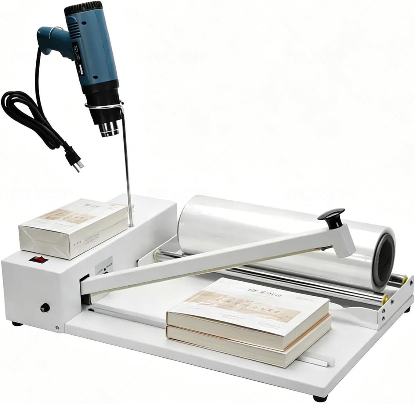 Shrink Wrap Machine for Packaging,Heat Sealer with 1800w Hot Air Gun,9 Adjustable Temperature Settings,Seal & Cut in One Step,Ideal for Books,Cds,Food,Home Kitchen Small Business 45cm