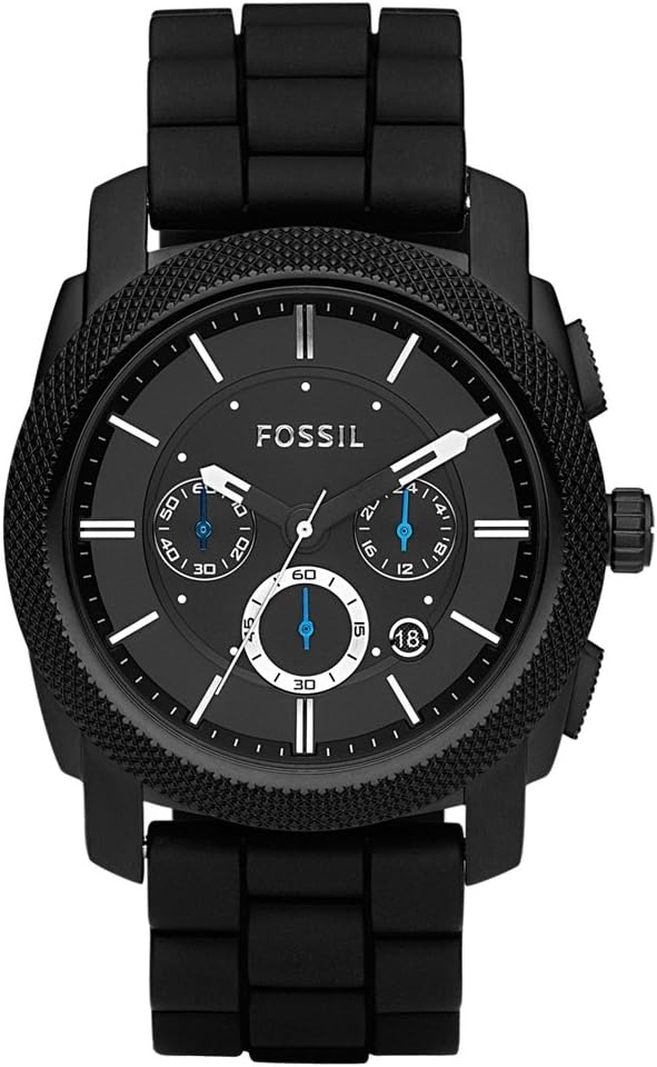 FOSSIL Machine Watch for Men, 45mm Quartz Chronograph Movement with Stainless Steel or Leather Strap