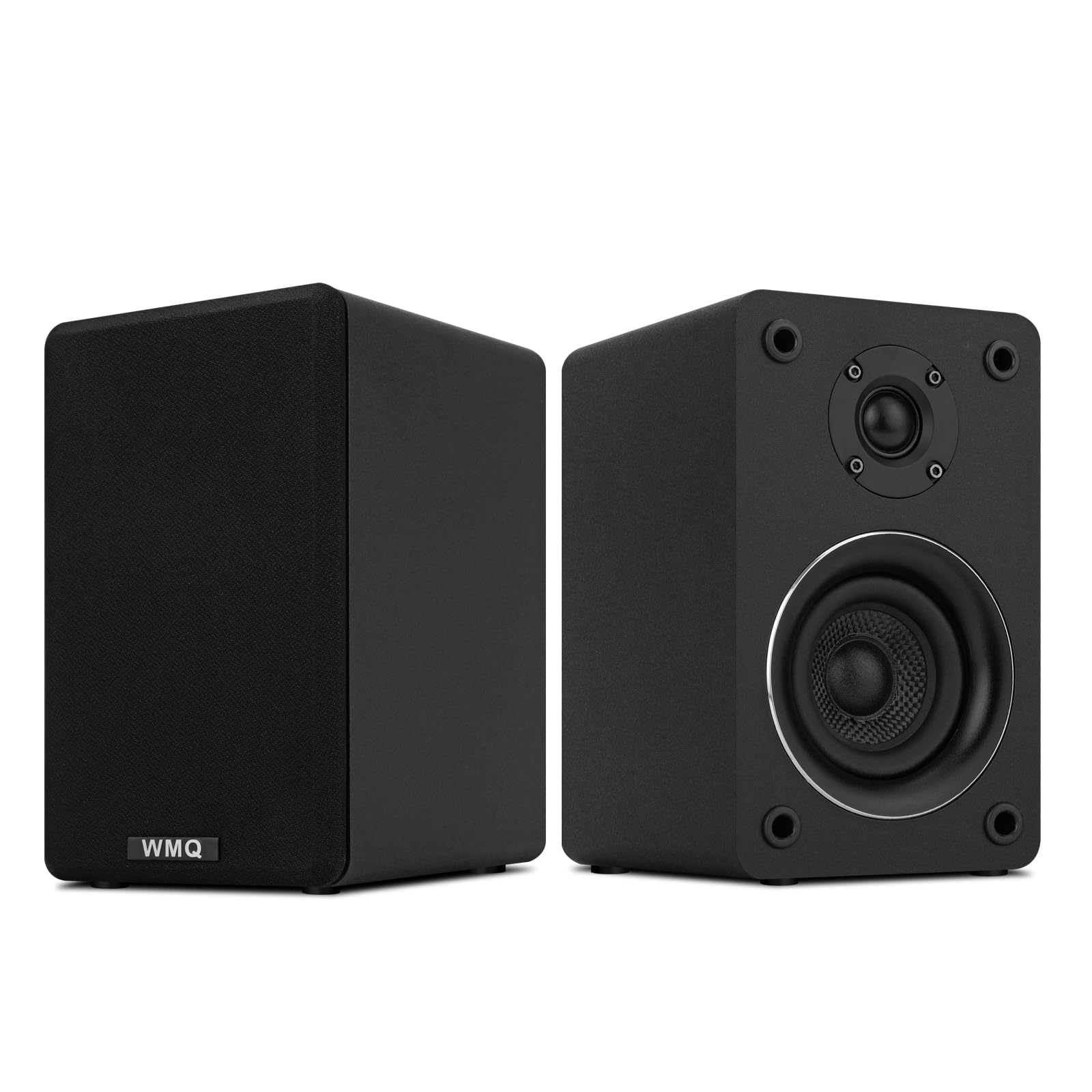 40W 2 Passive Bookshelf Speakers for Home Theater Surround Sound Stereo and Passive Near Field Monitor 2-Way Requires