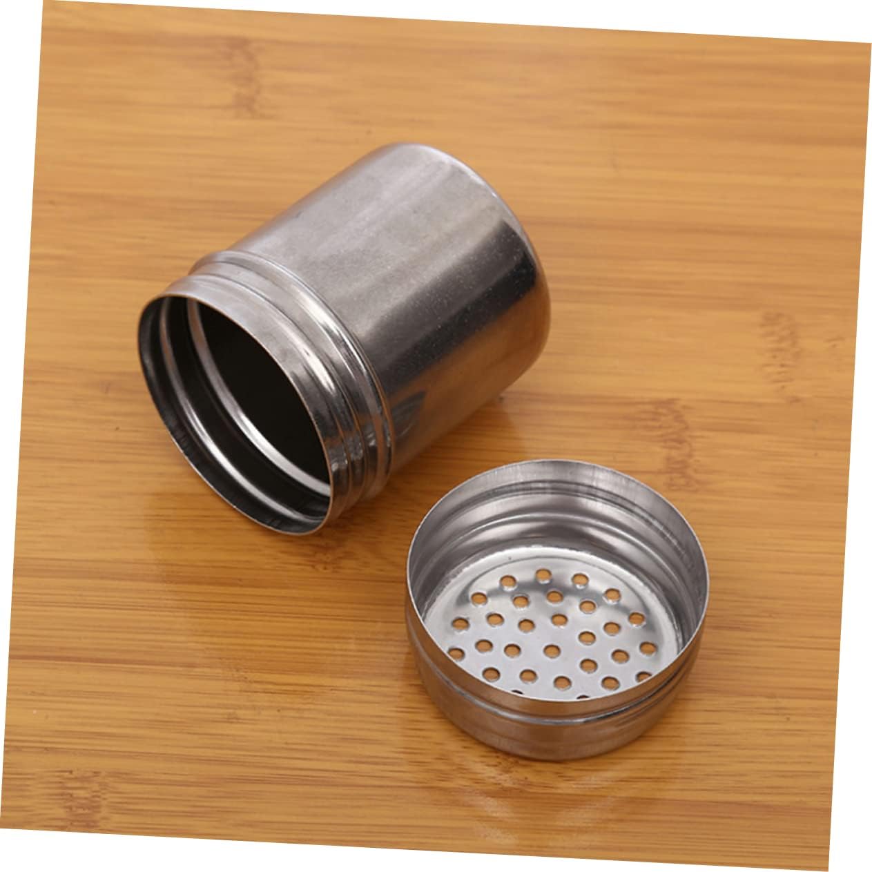 SHOWERORO 12pcs Silver Metal Seasoning Shaker Cooking for Pepper Sugar and Spices for Household and Outdoor Barbecues Keeps Ingredients Fresh