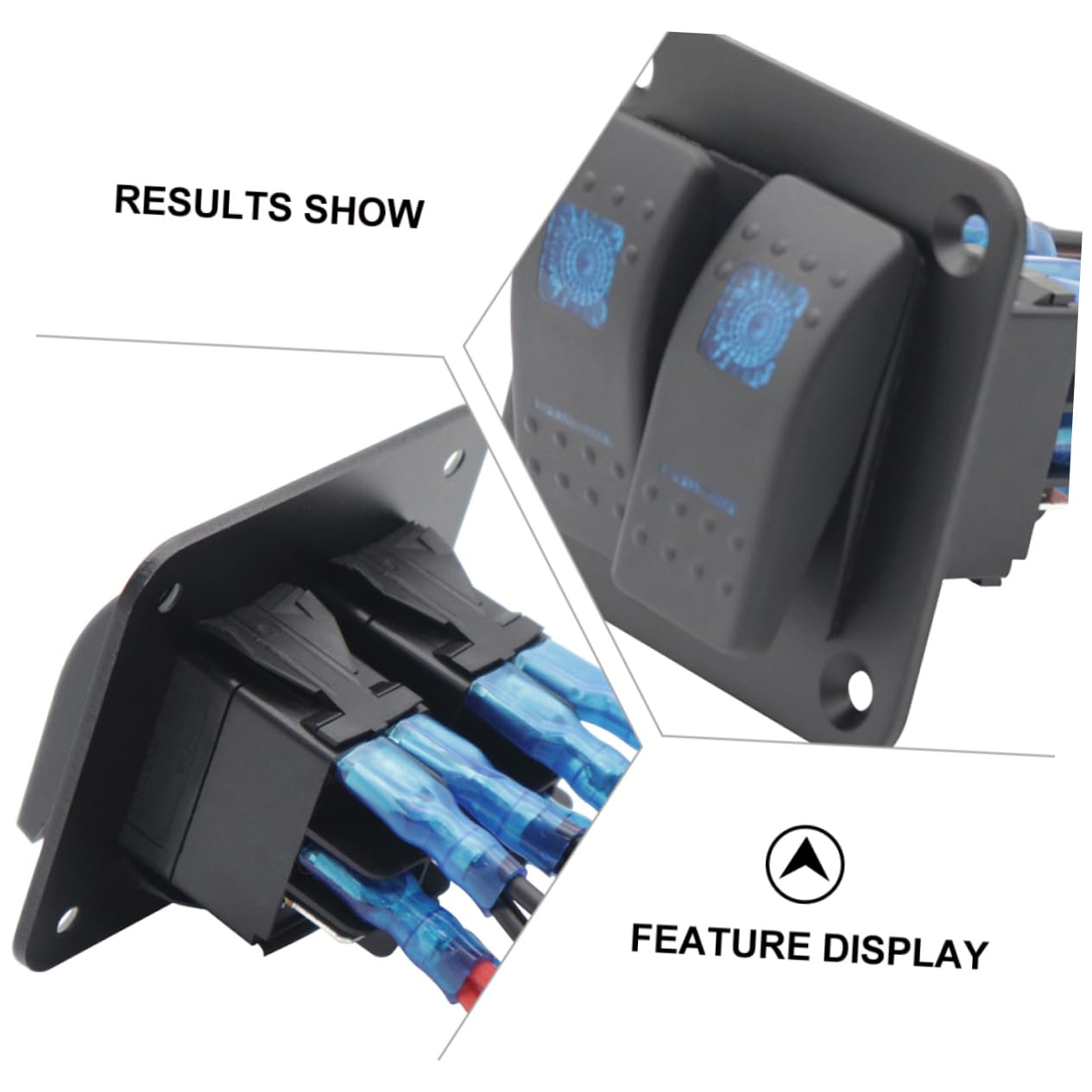 Cabilock 1 Set Switch Panel Position Control for Rv Boat Auto Durable Easy Install Includes Screws Labels Versatile Use for Multiple Vehicles