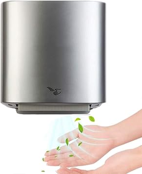 Hand Dryer ABS Automatic Commercial Electric Hot Air Hand Dryer Wall Mounted for Bathroom Kitchen Mediclinics 1200W Fast Drying in 10 Seconds Gold Silver