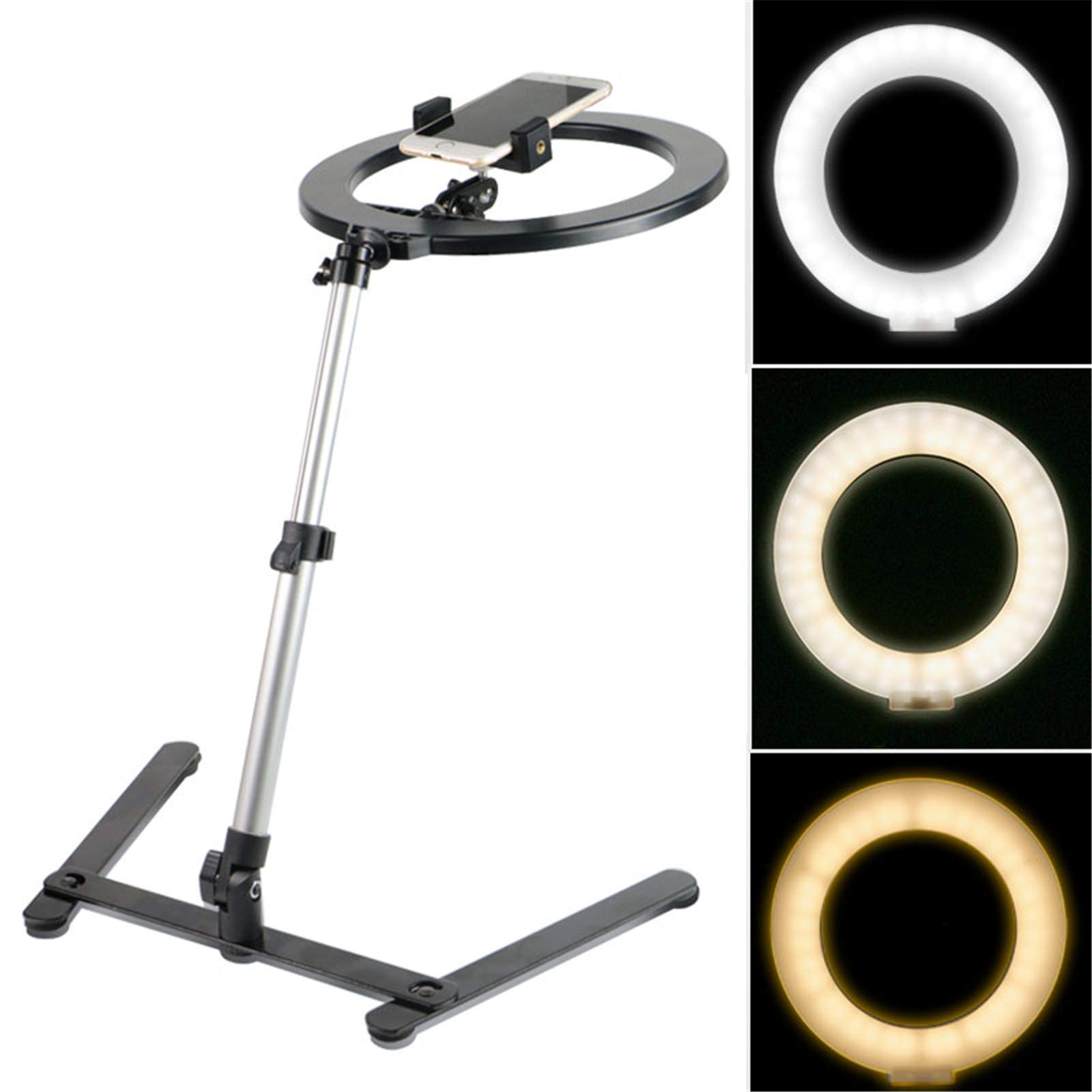 Riempi la luce ad anello con supporto, 10 pollici Bluetooth Fotografia Illuminazione foto Led Selfie Ringlight Lampada, per video trucco Live Youtube Tiktok Vlog