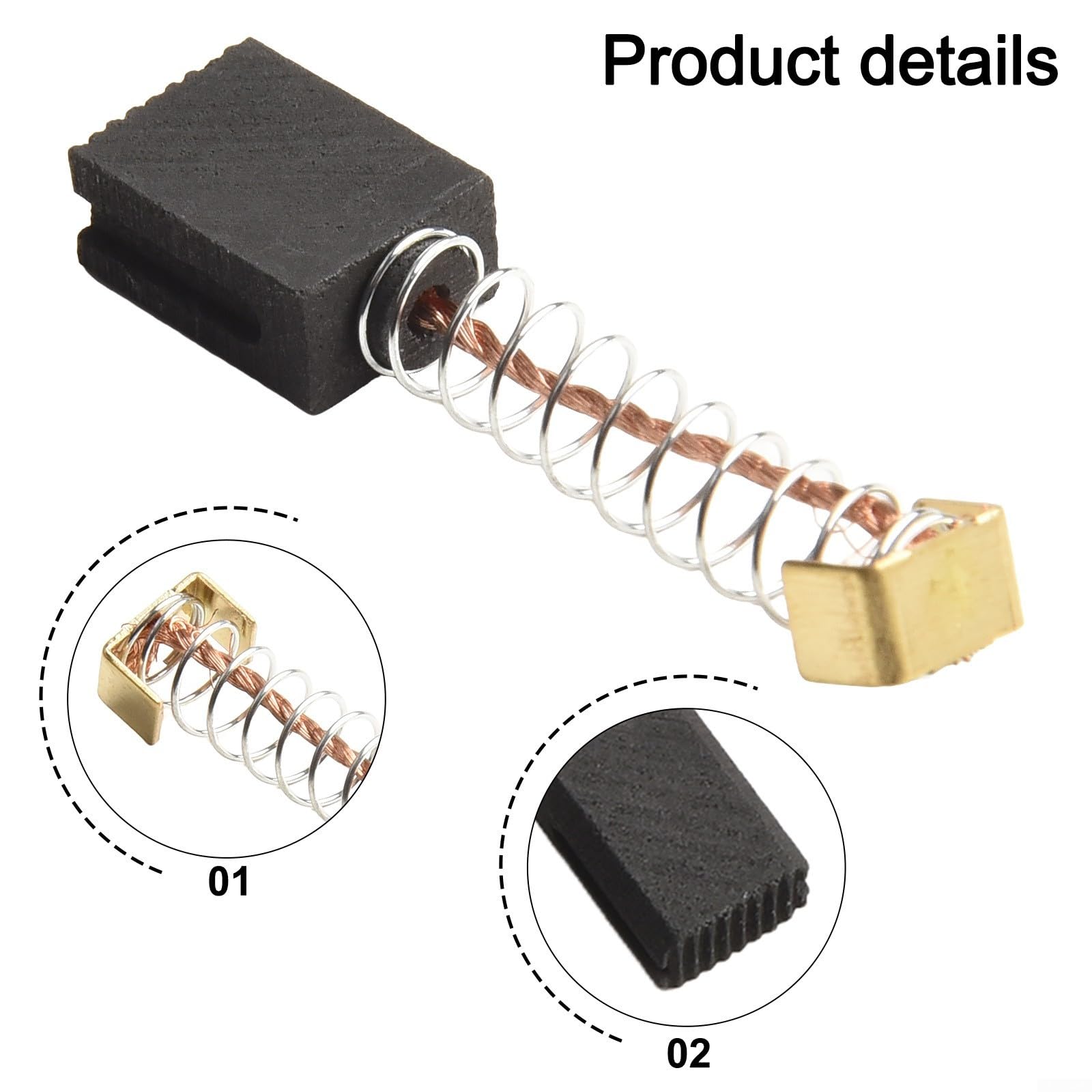 Spazzole Di Carbone Per Smerigliatrice Bosch A86C - 10 Pezzi, 5x8x15 Mm, Per Utensili Elettrici