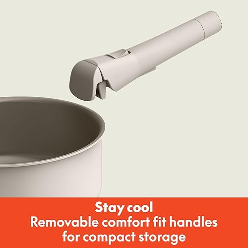 Miniatura 4 de BELLA - Juego de 8 piezas de utensilios de cocina, menaje de cocina Fits-anywhere con revestimiento antiadherente EverGood de cerámica, mangos