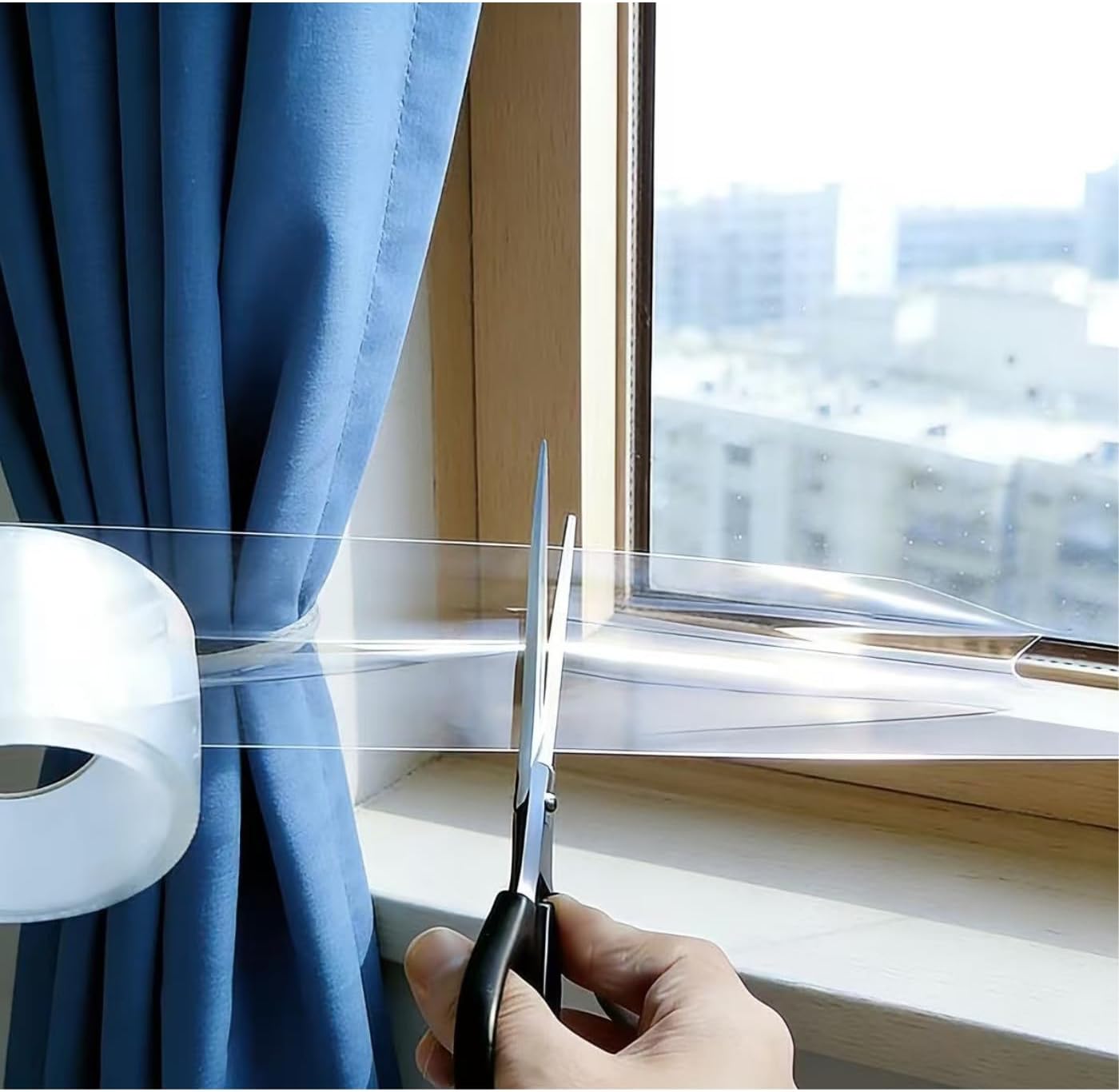 Transparent Window Weather Sealing Tape, 2 Inch x 33 FT No Residual Insulation Tape - Weather Stripping Draft Seal Tape for Doors, AC (25Mil*2IN*33FT)