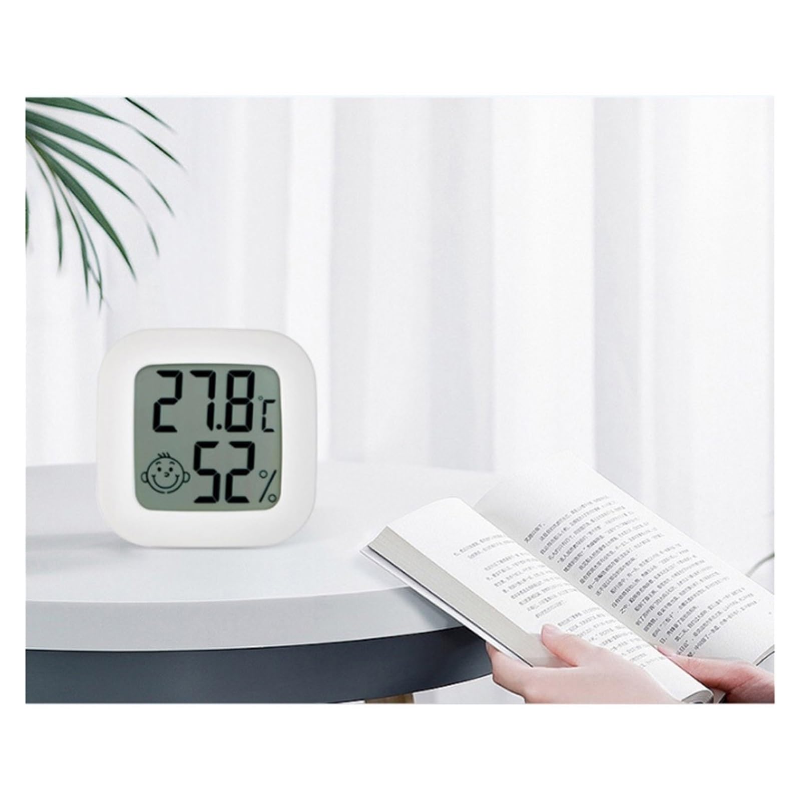 LCD elektroniczny cyfrowy czujnik temperatury miernik wilgotności podświetlenie termometr higrometr miernik wewnętrzna stacja pogodowa zegar, Tpye 3 zielony