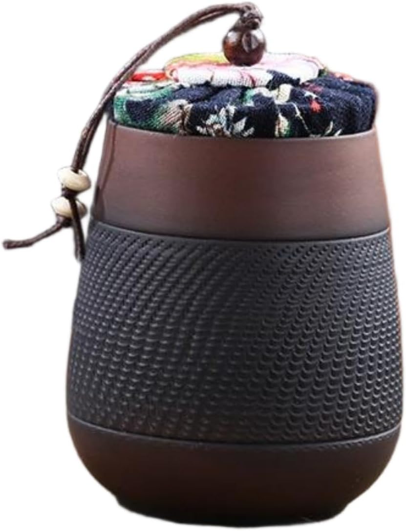 建水紫陶大号茶叶罐复古 Ceramic Teacup,water cup 陶瓷大号防潮密封普洱红茶白茶礼盒装 - 523